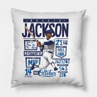 Reggie Jackson New York Y Stats Pillow