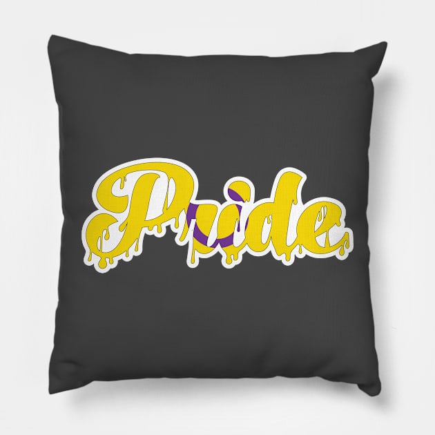 Intersex Pride Drip Pillow by HyperOtterDesigns