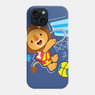 cute lion basketball Phone Case