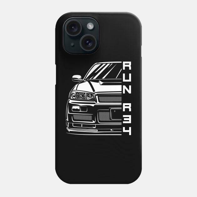 Skyline R34 Phone Case by Markaryan