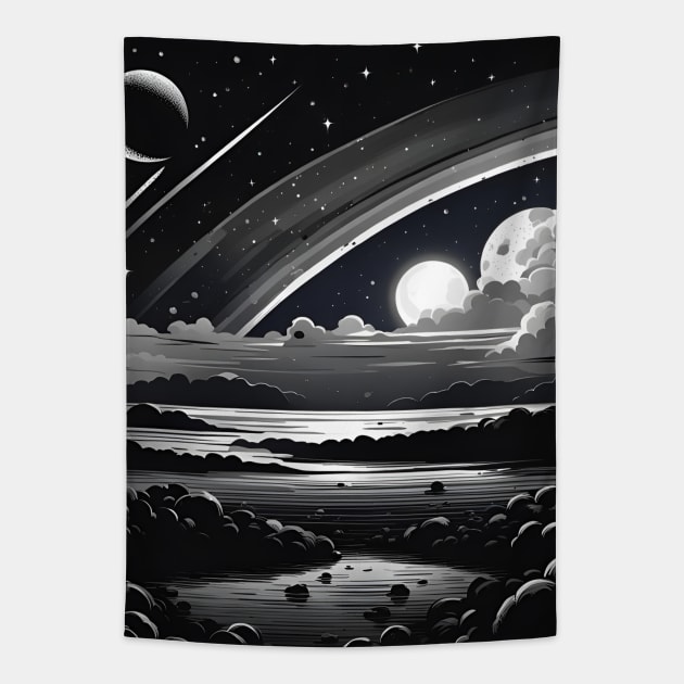 Moonlight Rainbow Tapestry by Lyvershop