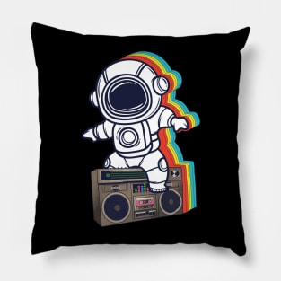 Rainbow Astronaut Boombox Pillow