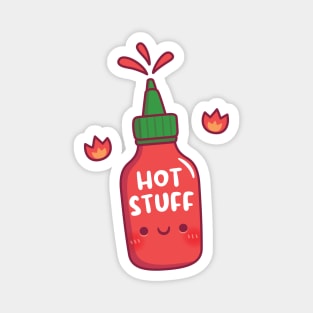 Cute Hot Stuff Spicy Chili Sauce Bottle Magnet