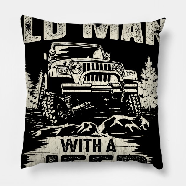 Never Underestimate an Old Man with a Jeep Pillow by Dailygrind