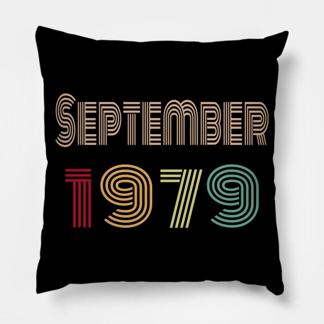 Happy 40th Birthday, Happy fortes Birthday, born in September 1979 Pillow by maro_00