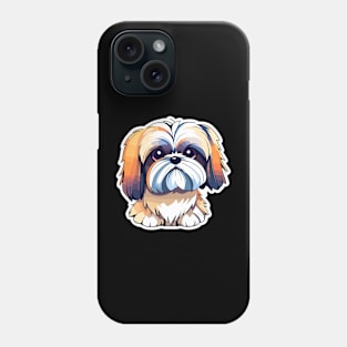 Shih Tzu Dog Illustration Phone Case