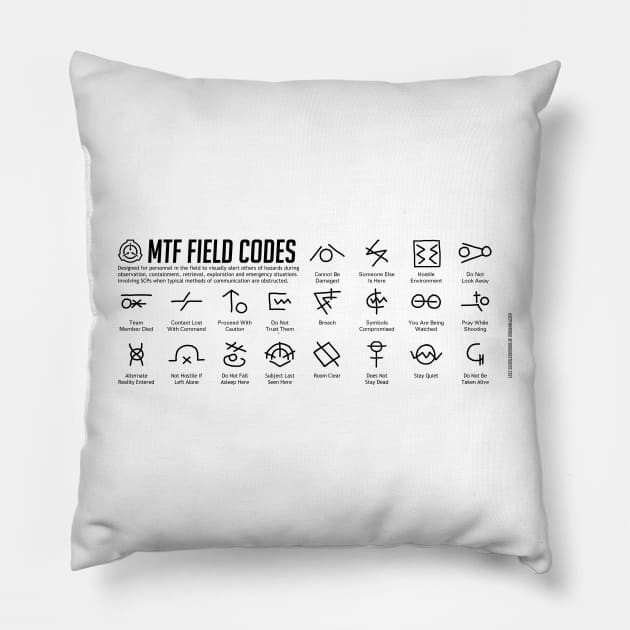 MTF Field Codes V2 Pillow by Toad King Studios