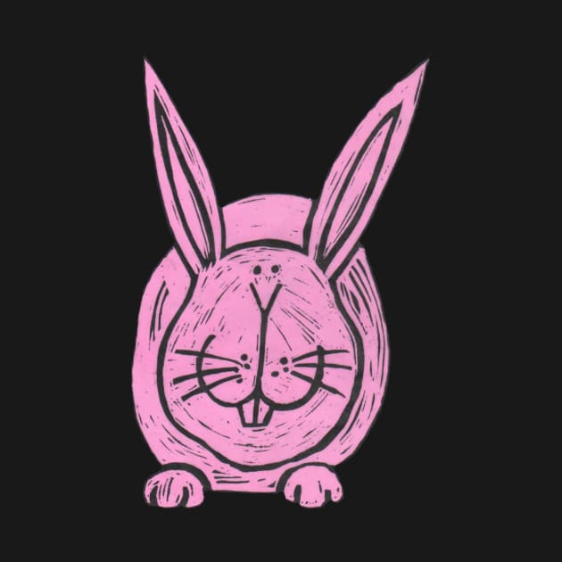 Rabbit, A Big, Fat, Pink Rabbit! by krisevansart