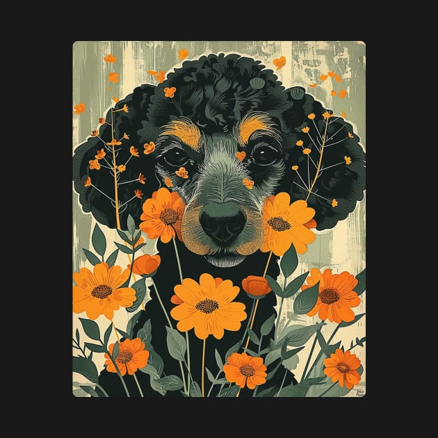 Poodle dog Flowers Photo Art Design For Dog Onwer by karishmamakeia