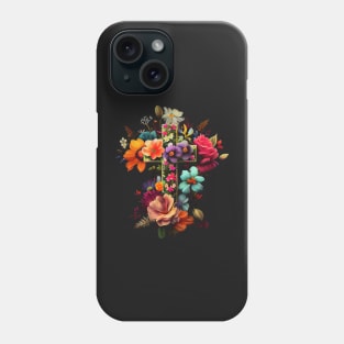 Cross and Flowers Phone Case