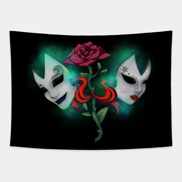 Masquerade masks Tapestry by Minx Haven