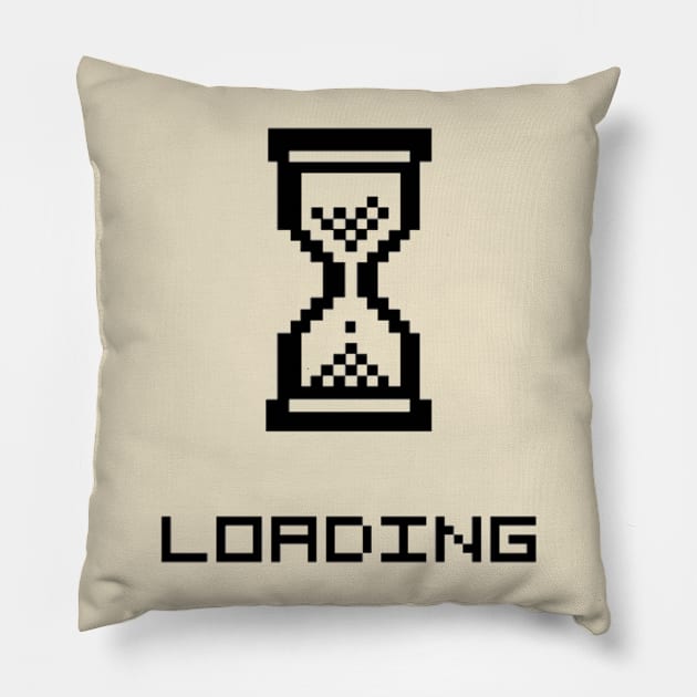 Loading Hourglass - dark text Pillow by lyricalshirts