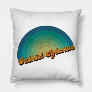 vintage retro Gabriel Iglesias Pillow