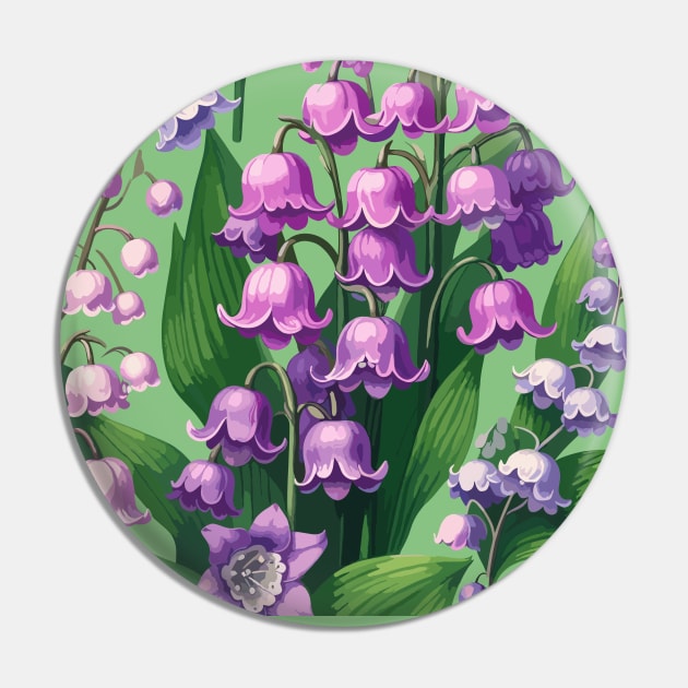 Pink Lily of The Valley Pin by Siha Arts