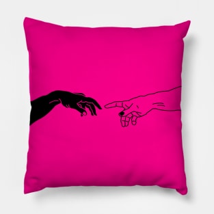 Creation of Adam Pink Pillow