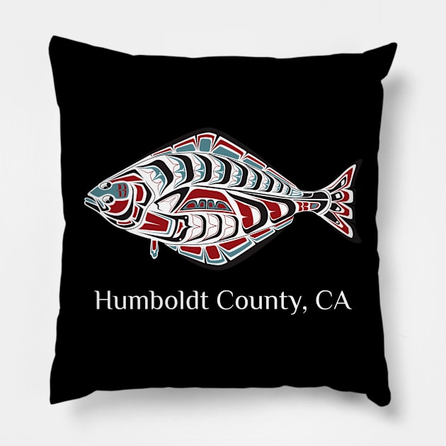 Humboldt Country, California Halibut Northwest Native American Tribal Gift Pillow by twizzler3b