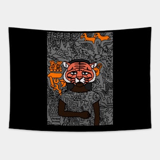 Genesis NFT - Captivating Female Character Doodle Tapestry