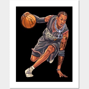 Illustration Allen Iverson Wallpaper Poster for Sale by renicharamel