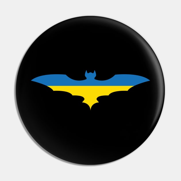 Ukrainian Bat Flag Pin by Wickedcartoons