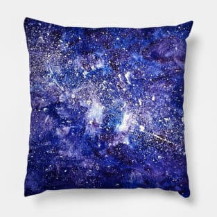 Acrylic Galaxy | Acrylic Space | Purple + Blue Galaxy Space Pillow