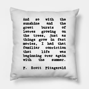 The Great Gatsby Quote About Summer Pillow