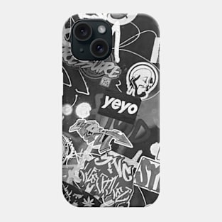 Black White Graffiti Street Art NYC Phone Case