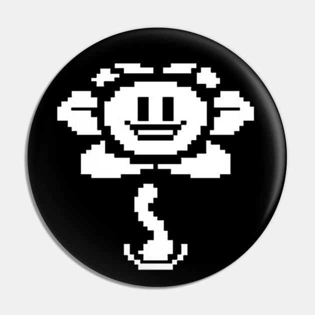 Flowey Undertale - Flowey Undertale Pixel Logo - Pin