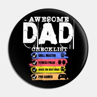 Awesome Dad Checklist Pin