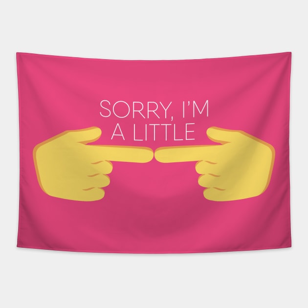 Sorry, I'm a little shy, index fingers touching nervous emoticon Tapestry by emmjott