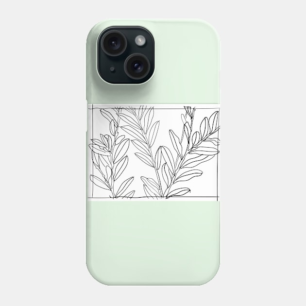 Stem and leaf from the tree Phone Case by Earthy Planty