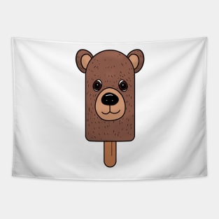 Animal Popsicle Brown Bear Ice Cream Summer Gift Tapestry