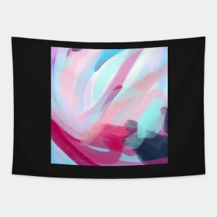 Pastel Abstract Brushstrokes Tapestry