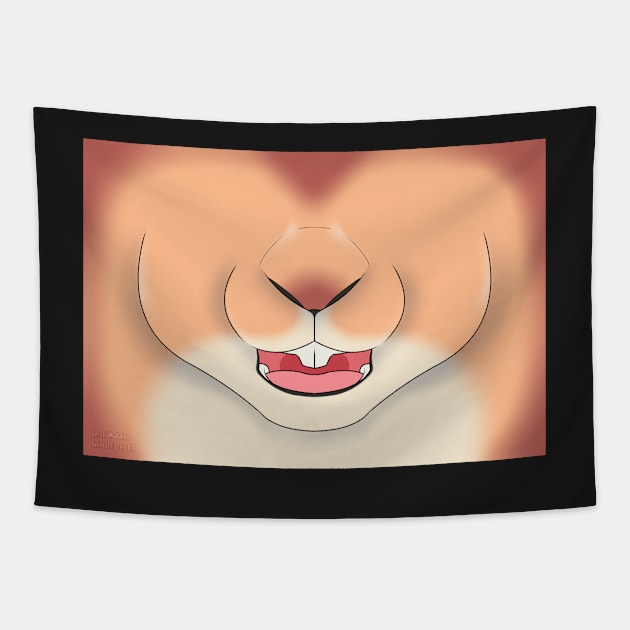 Strawberry Blonde Bunny Face Tapestry by KeishaMaKainn