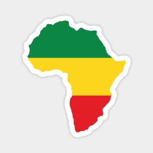 Green, Gold (Yellow) & Red Africa Flag Magnet