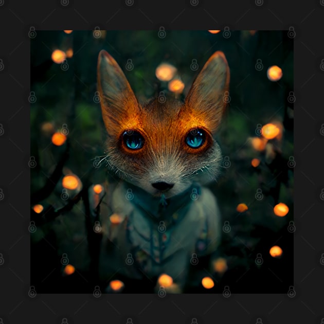 Foxy in fireflies by orange-teal