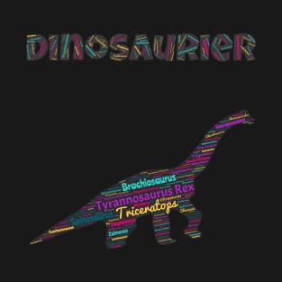 Lesen lernen mit einem Brachiosaurus Dinosaurierer T-Shirt