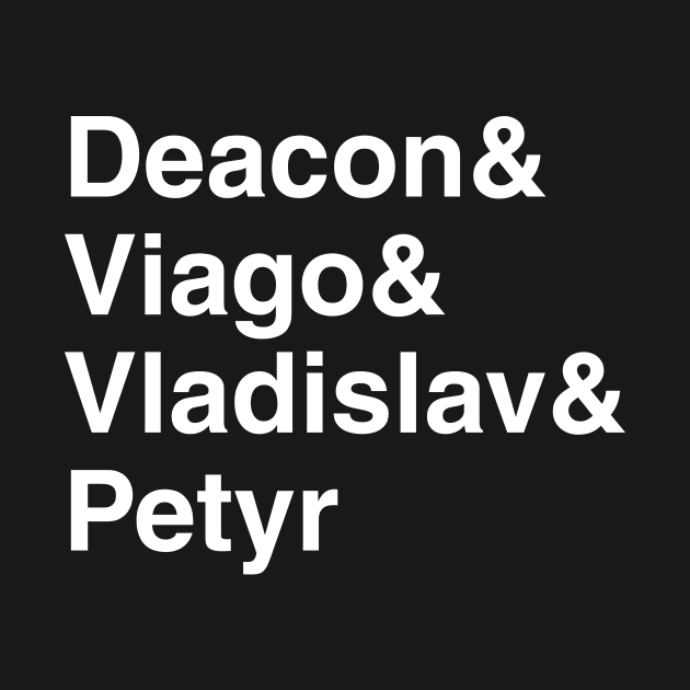 Deacon & Viago & Vladislav & Petyr - What We Do In The Shadows - White by T73Designs