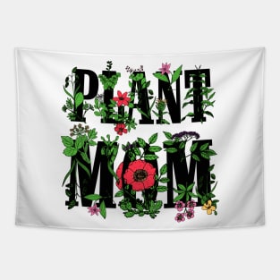 PLANT MOM 🌿 Nature Plant Lover Floral Garden Flowers Herbs Mothers Day Plant Lady Birthday Gift Ideas Mug Sticker Shirt Pillow Tote and More Tapestry