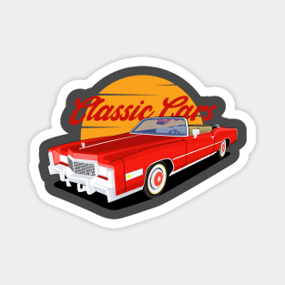 Classic Cars Red Candy Magnet