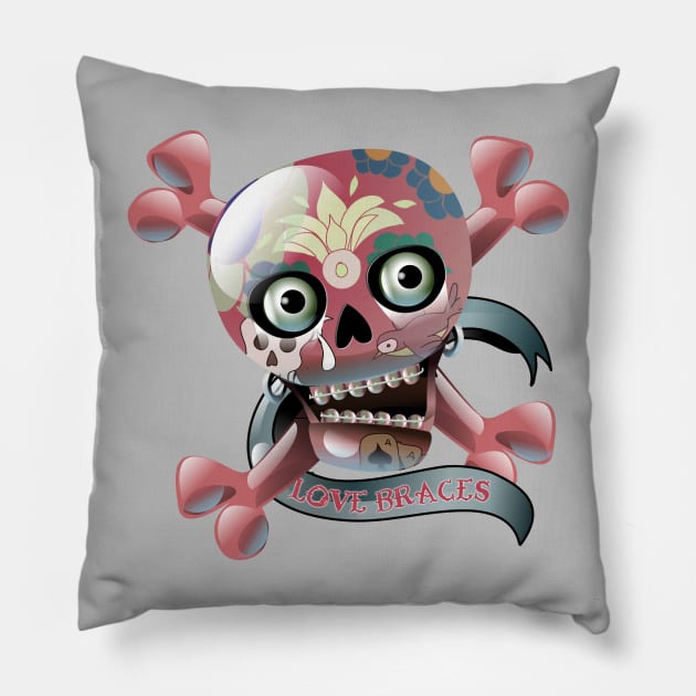 Love Braces Flat Pillow by fakeface