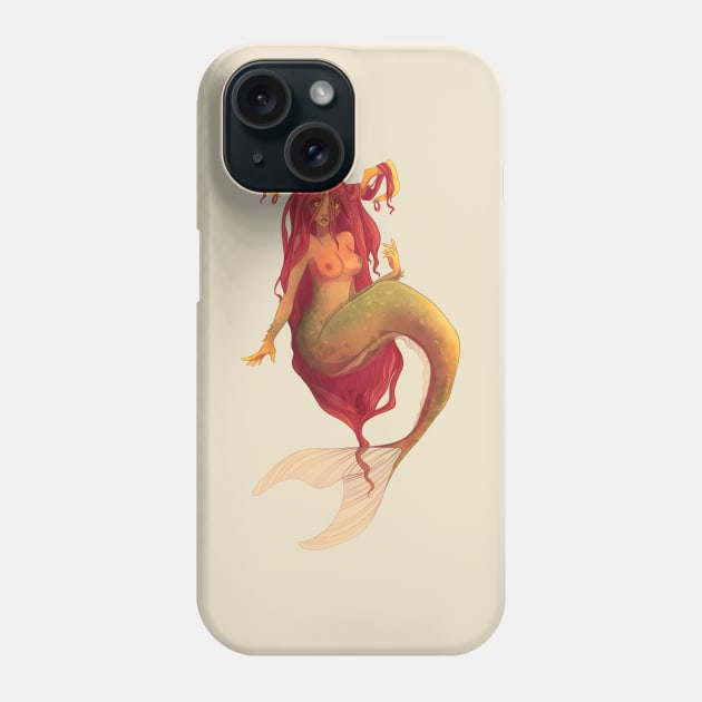 Aries Mermaid Phone Case by lisaspiral