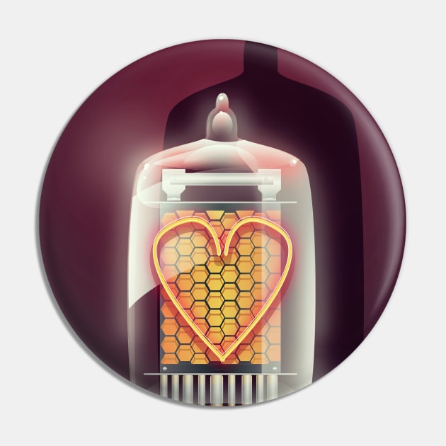 Love is a Nixie Tube Pin by nickemporium1