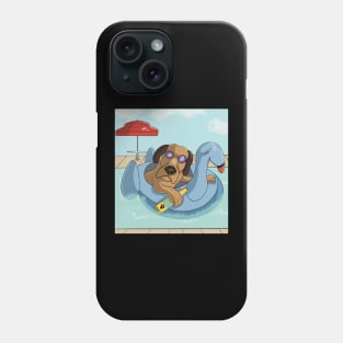 Poolside Partying Puppy Phone Case