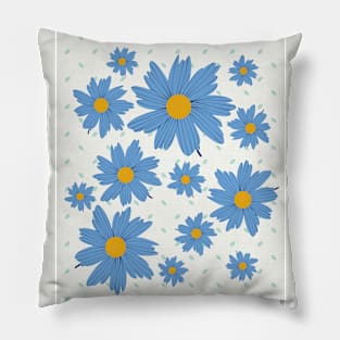 Baby blue daisy flowers Pillow