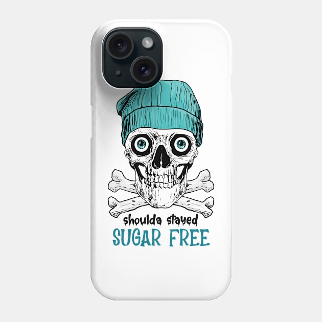 Sugar Free Skull Phone Case by kansaikate