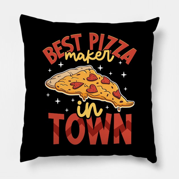 Best pizza maker in town - Hobby Pizza Maker Pillow by Modern Medieval Design