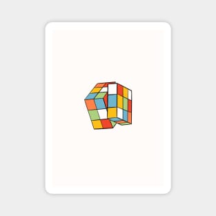 Retro colorful design with Rubik’s cube Magnet