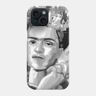 Frida Kahlo Black and White 8 Phone Case