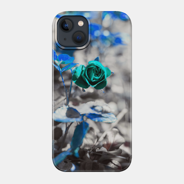 Green Rose Photography - Blue Rose - Phone Case