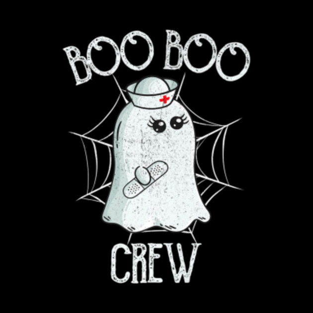 Boo Crew Nurse Shirt Nursing Booboo Ghost Halloween Womens - Boo Crew ...